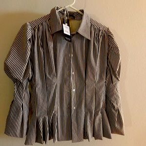 NWT Xsara  Blouse lined, 100%cotton NWT LG.